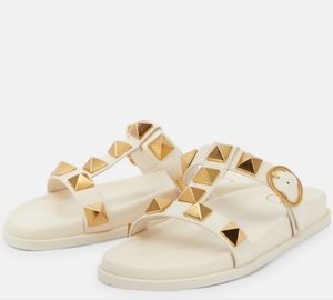 VALENTINO Garavani Roman Stud Leather Slides